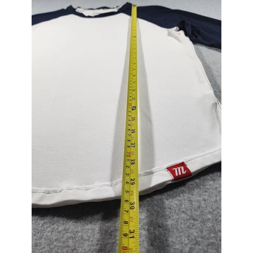 Marucci Men's 3/4 Sleeve Baseball Shirt, Size M, Navy Blue And White, Athletic